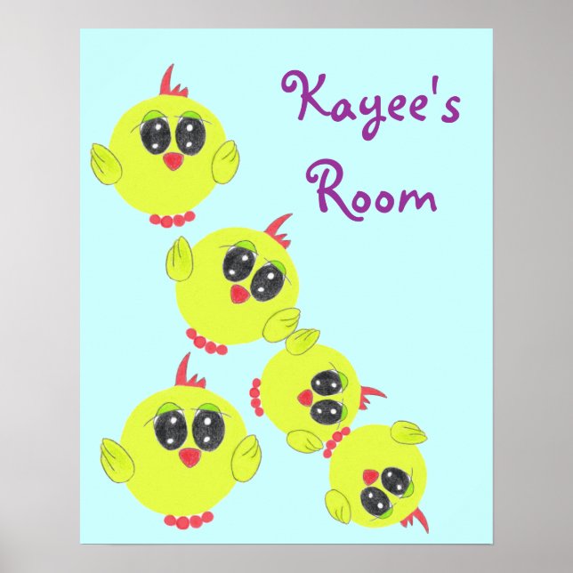 Yellow Green Babird Poster (Vorne)