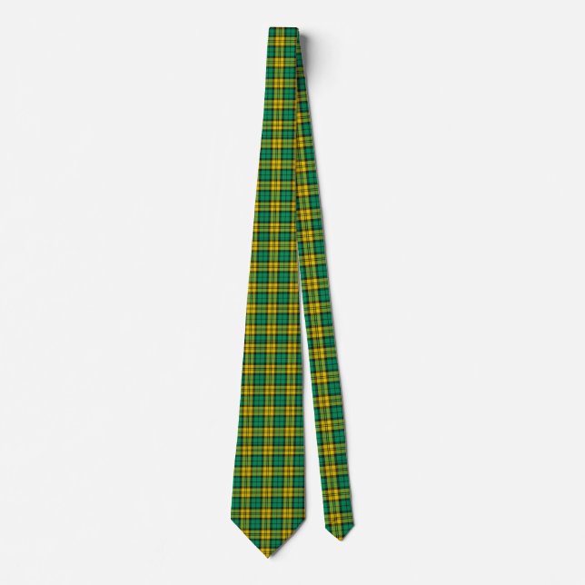 Yellow Green Blackwatch Campbell Tartan Kariert Krawatte (Vorderseite)