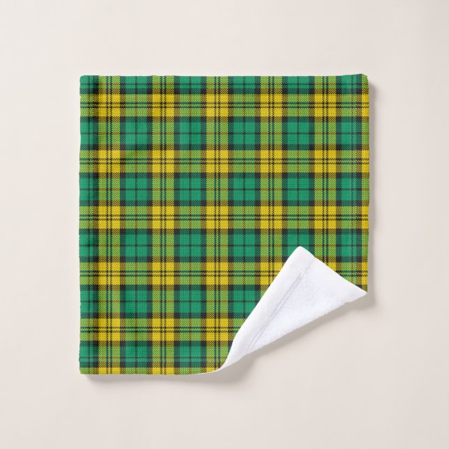 Yellow Green Blackwatch Campbell Tartan Kariert Waschlappen (Waschlappen)