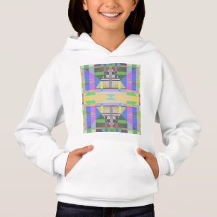 Yellow Green Blue Lila Geometric Hoodie