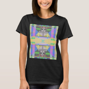 Yellow Green Blue Lila Geometric T-Shirt