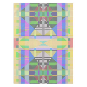 Yellow Green Blue Lila Geometric Tischdecke