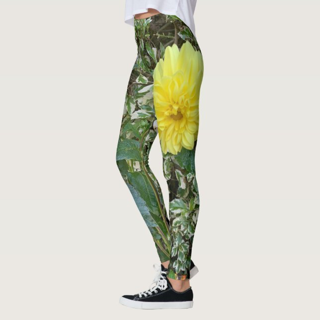 Yellow green Dahlia Leggings (Links)