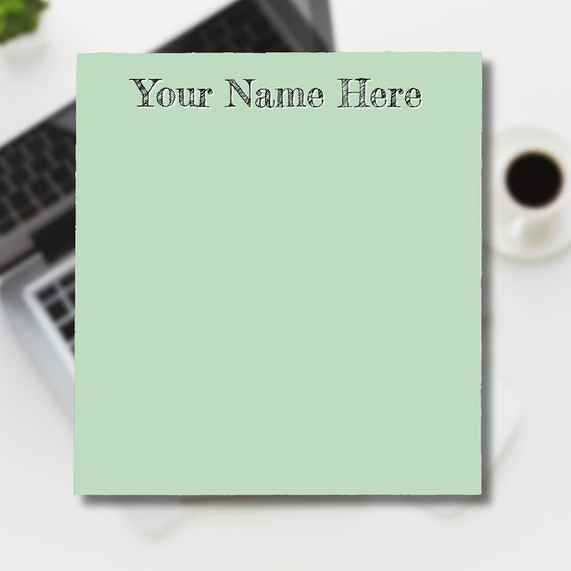 Yellow Green Einzigartig Personalisiert Teacher Ge Notizblock (Von Creator hochgeladen)