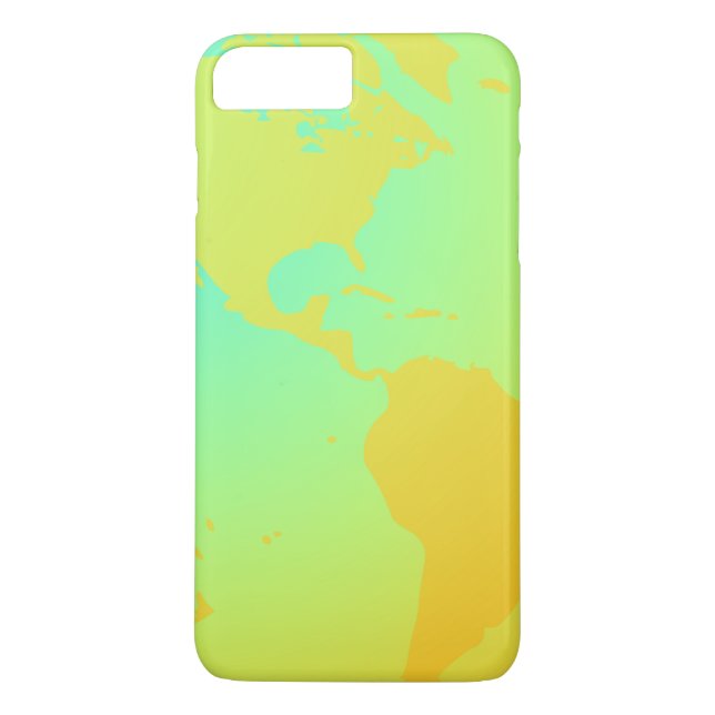 Yellow Green Gold Neon Globe Case-Mate iPhone Hülle (Rückseite)