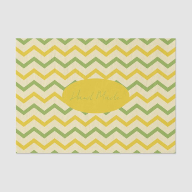 Yellow Green Orange Craft Hand Made or Danke Seidenpapier (Vorderseite)