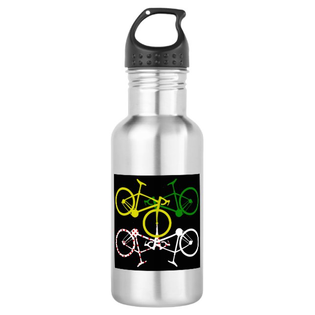 Yellow Green Polka-Dot Jerseys Edelstahlflasche (Vorderseite)