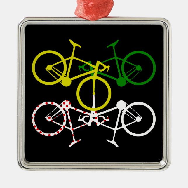 Yellow Green Polka-Dot Jerseys Ornament Aus Metall (Vorne)