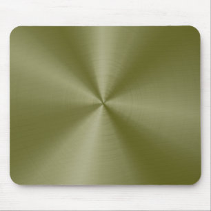 Yellow-Green Stainless Steel Mouse Pad Mousepad