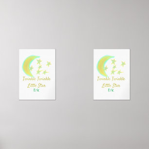 Yellow green twinkle Twinkle Little Star geben Nam Bilderwand Sets