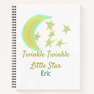 Yellow green twinkle Twinkle Little Star geben Nam Notizbuch