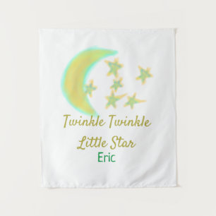 Yellow green twinkle Twinkle Little Star geben Nam Wandteppich
