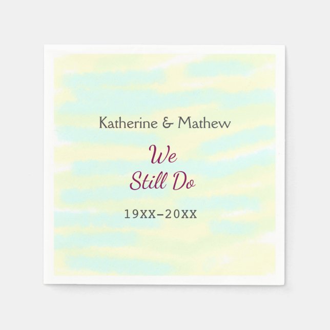 Yellow Greenpasti Vow Jubiläum Wasserkocher Serviette (Vorderseite)