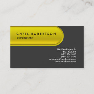 Yellow Grey Pill Button Muster Business Card Visitenkarte