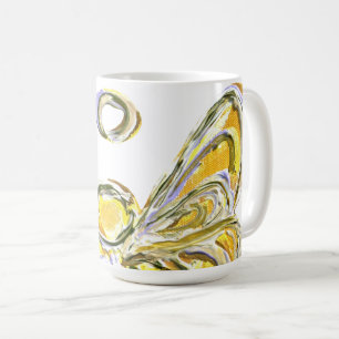 Yellow Guardian Angel Art Custom Coffee Tasse Cup