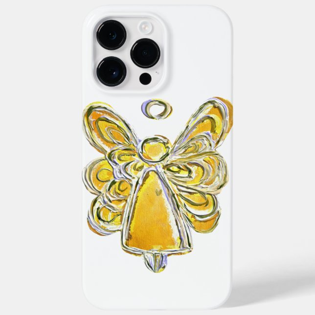 Yellow Guardian Angel Art Custom iPhone Case (Rückseite)