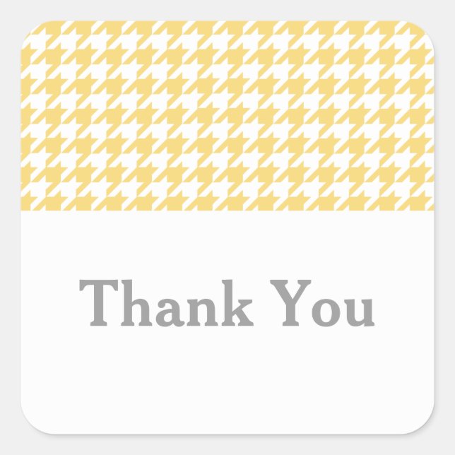 Yellow Hahnentrittmuster Danke, Stickers (Vorderseite)