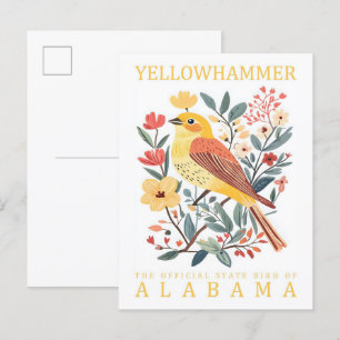 Yellow Hammer Bird von Alabama USA Travel Postkarte