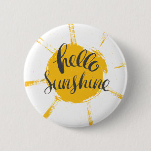 Yellow Hand Drawn Sun Hello Sunshine Image Button