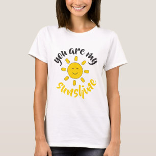 Yellow Hand Drawn Sun Hello Sunshine Image Sun Art T-Shirt
