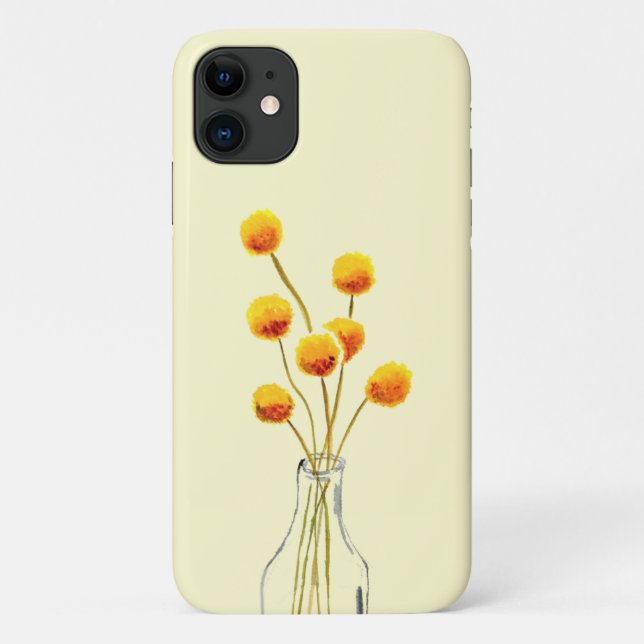 Yellow happy Billy Button Blume Australische Kunst Case-Mate iPhone Hülle (Rückseite)