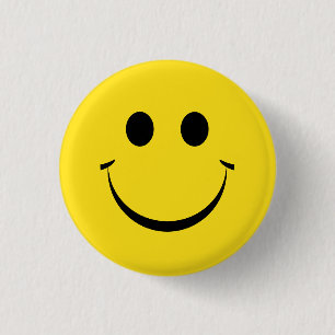 Yellow Happy Face Birthday Niedlich Button