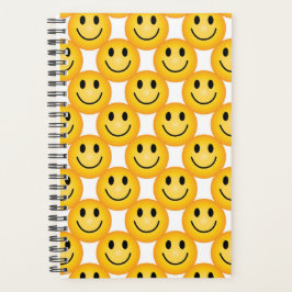 Yellow Happy Face Emoji Notebook Planner Planer