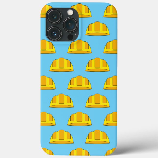Yellow Hard Hat Cartoon Case-Mate iPhone Hülle (Rückseite)