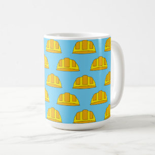 Yellow Hard Hat Cartoon Kaffeetasse