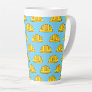Yellow Hard Hat Cartoon Milchtasse