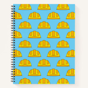 Yellow Hard Hat Cartoon Notizbuch
