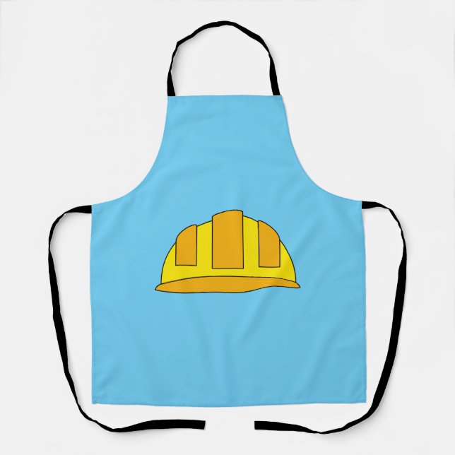 Yellow Hard Hat Cartoon Schürze (Vorderseite)