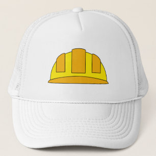 Yellow Hard Hat Cartoon Truckerkappe
