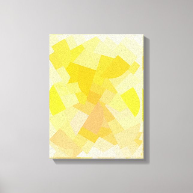 Yellow Harmony Geometric Canva Art Print Leinwanddruck (Vorderseite)