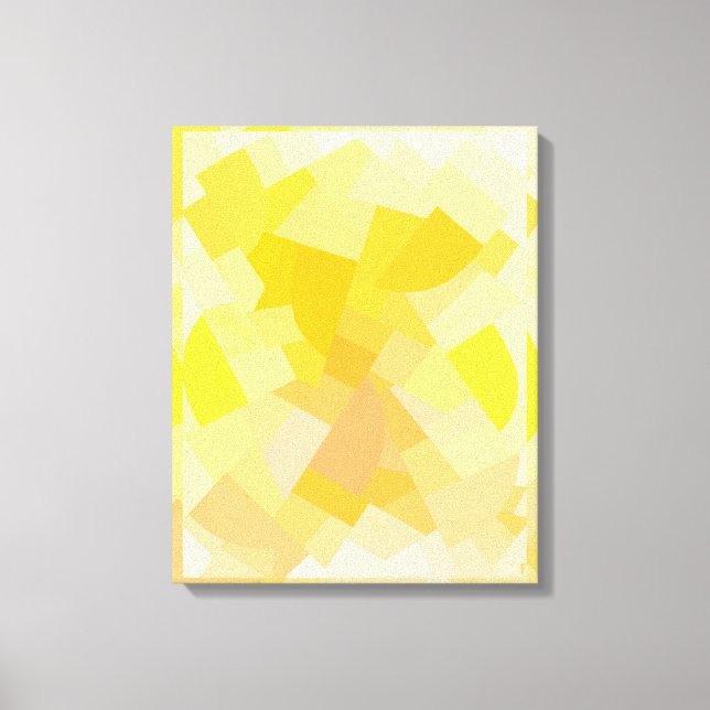 Yellow Harmony Geometric Canva Art Print Leinwanddruck (Vorderseite)