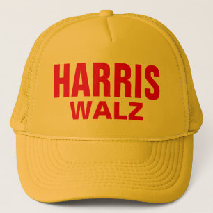 Yellow Harris Walz Truckerkappe