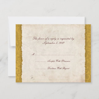Yellow Harvest Country Wedding UAWG RSVP Karte