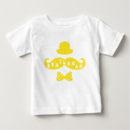 Yellow Hat Mustache Lässig Baby Boy T - Shirt