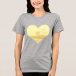 Yellow Heart Beach Hochzeit Tri-Blend Shirt<br><div class="desc">Ein paar Spaziergänge entlang der Strand Destination Tropical Misty Yellow Elegance Heart Beach Hochzeit Liebe T - Shirt. Ideal für die Hochzeit eines tropischen Kreuzfahrtschiffes.</div>