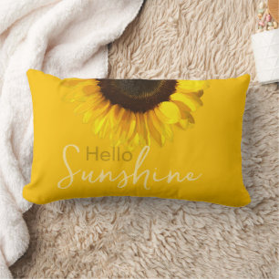 Yellow Hello Sunshine Sonnenblume Sommer Lendenkissen