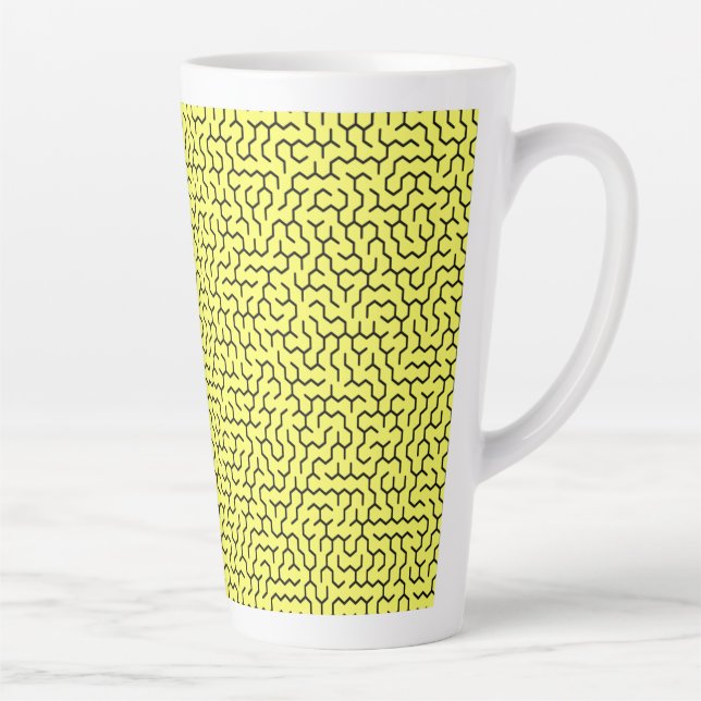 Yellow Hexagon Maze Milchtasse (Rechts)
