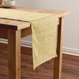 Yellow Hexagon Pattern Table Runner Großer Tischläufer