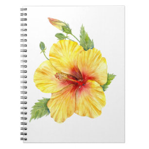 Yellow Hibiscus Botanical Notizblock
