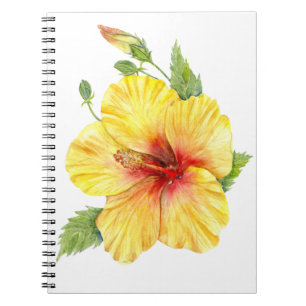 Yellow Hibiscus Botanical Notizblock