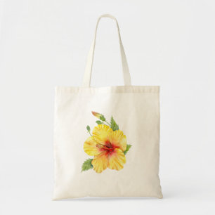 Yellow Hibiscus Botanical Tragetasche