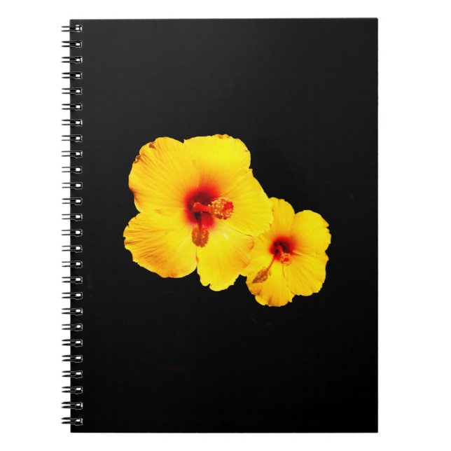 Yellow Hibiskus Spiral Notebook Notizblock (Vorderseite)