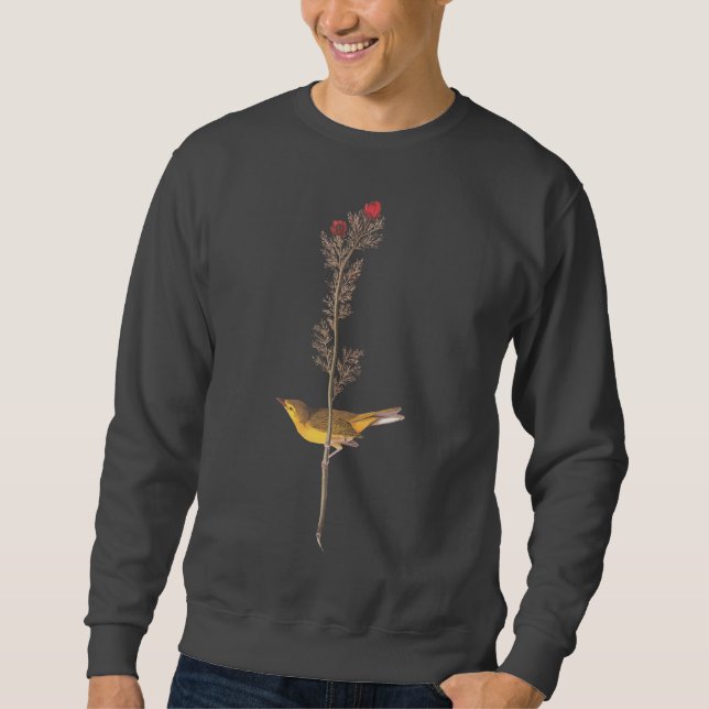 Yellow Hooded Warbler Audubon Bird Sweatshirt (Vorderseite)