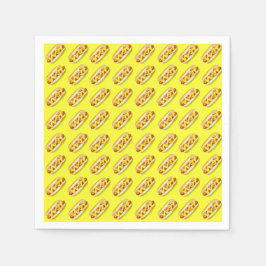 Yellow Hotdog Napkins Tissue Paper Serviette