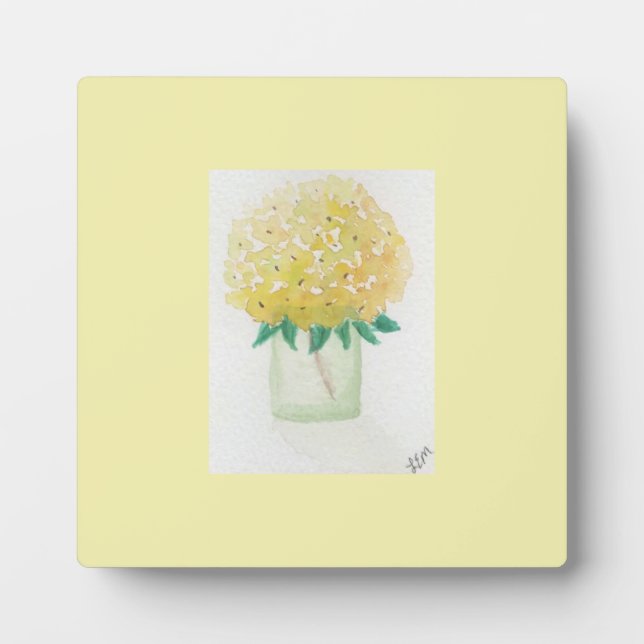 Yellow Hydrangea Fotoplatte (Vorderseite)