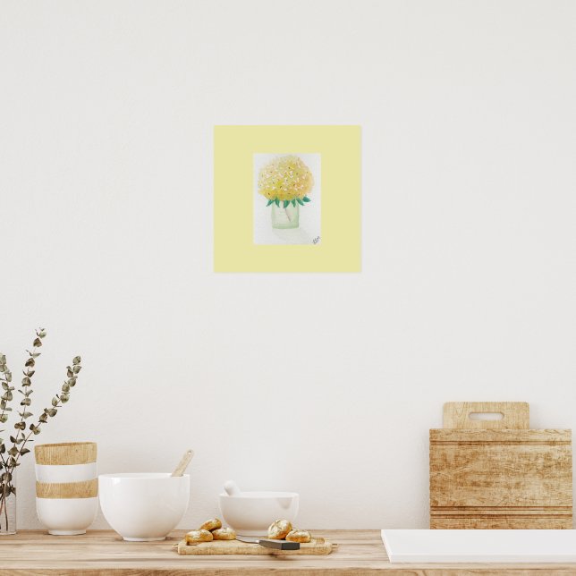 Yellow Hydrangea Poster (Küche)